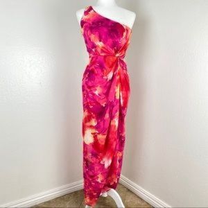 Adrianna Papell One Shoulder Ruched Gown - 10